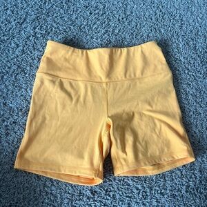 Yellow biker shorts, DSG brand, worn once